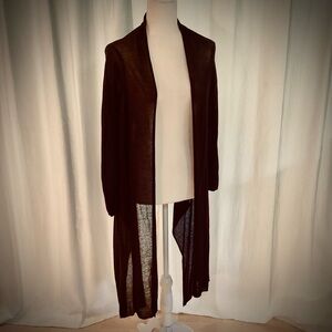 Talbots Waterfall style black shrug/cardigan